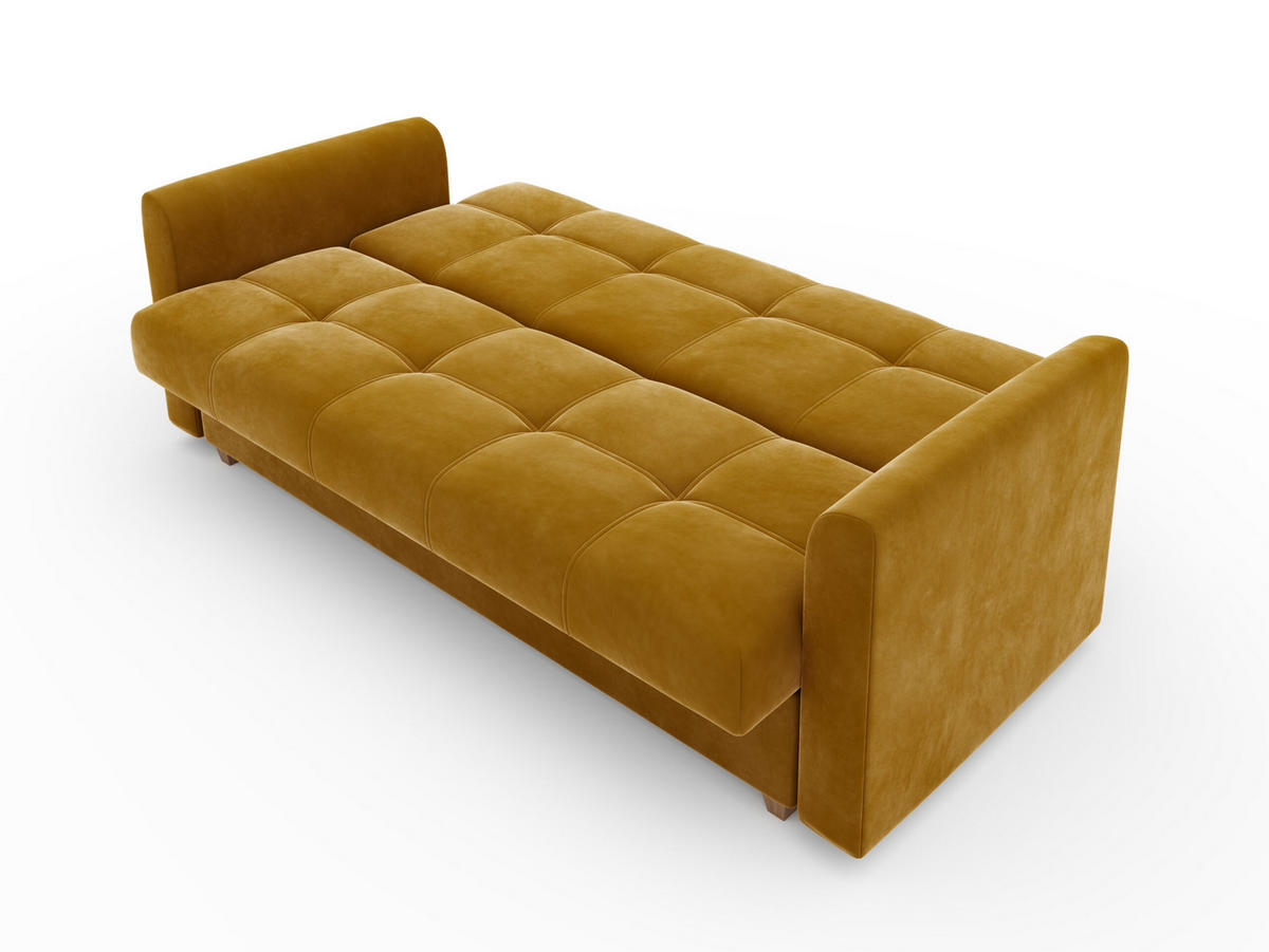 SCHLAFSOFA mit Bettkasten Salamanka, Camel - Goldfarben, Textil (85/88/215cm) - Meblito