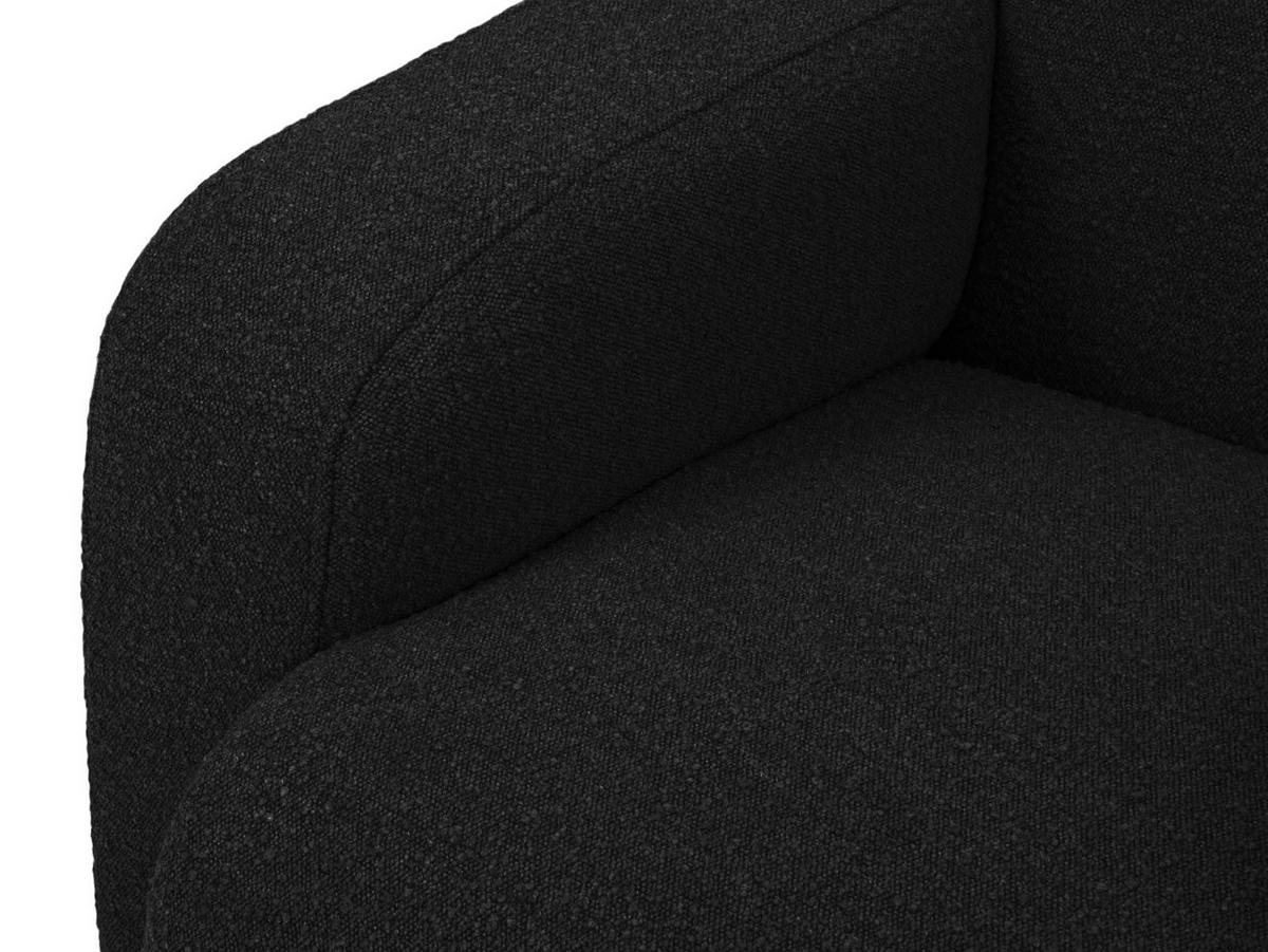 ECKSOFA rechts Molino aus Boucle schwarz 6 Sitzplätze - Schwarz, Textil (250/315cm) - Micadoni