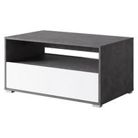 COUCHTISCH Nairobi II S02 - Alufarben/Weiß, Holzwerkstoff/Kunststoff (55/90/45cm) - MIRJAN24