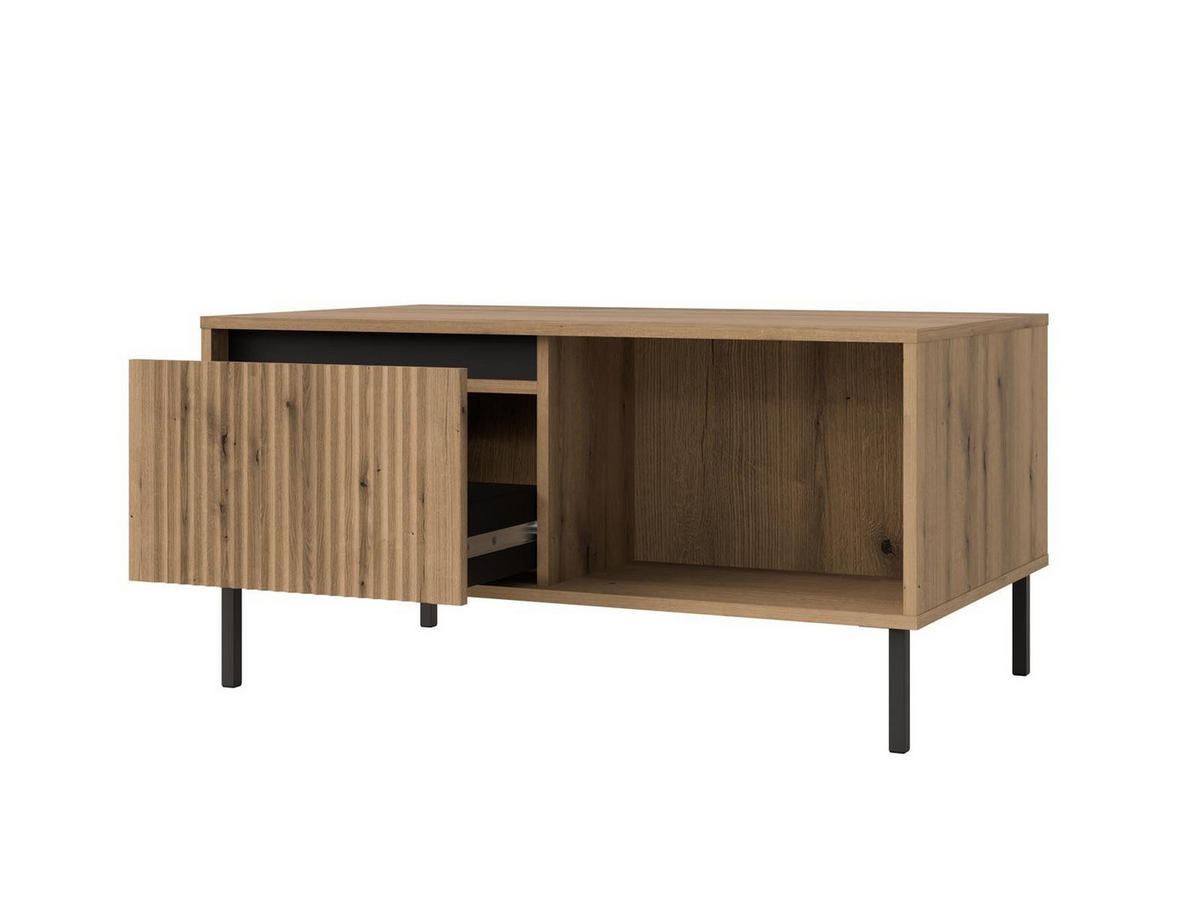 COUCHTISCH mit schublade 100x60x65 eiche evoke CIAO - Braun, Holzwerkstoff (60/100/65cm) - Compleo24