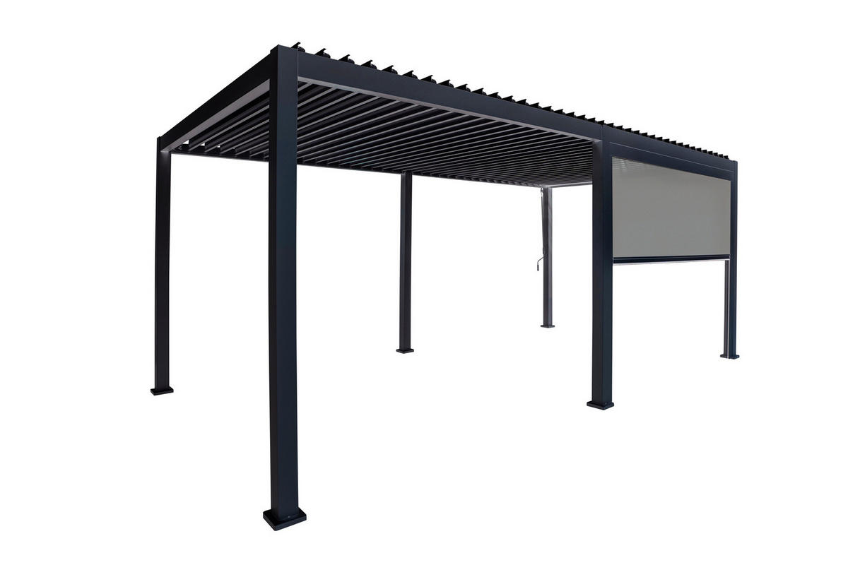 PERGOLA-SONNENROLLO Mirador für 4 m Pergola Classic und Deluxe Anthrazit - Grau, Kunststoff (381/22.5/17cm) - Green Spirit