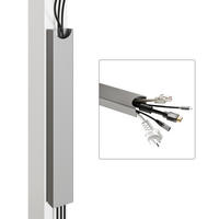 MAGNETISCHER Kabelkanal Schreibtisch Grau, 37x5x2,5cm - Grau, Metall (37/5/2.5cm) - Desktronic