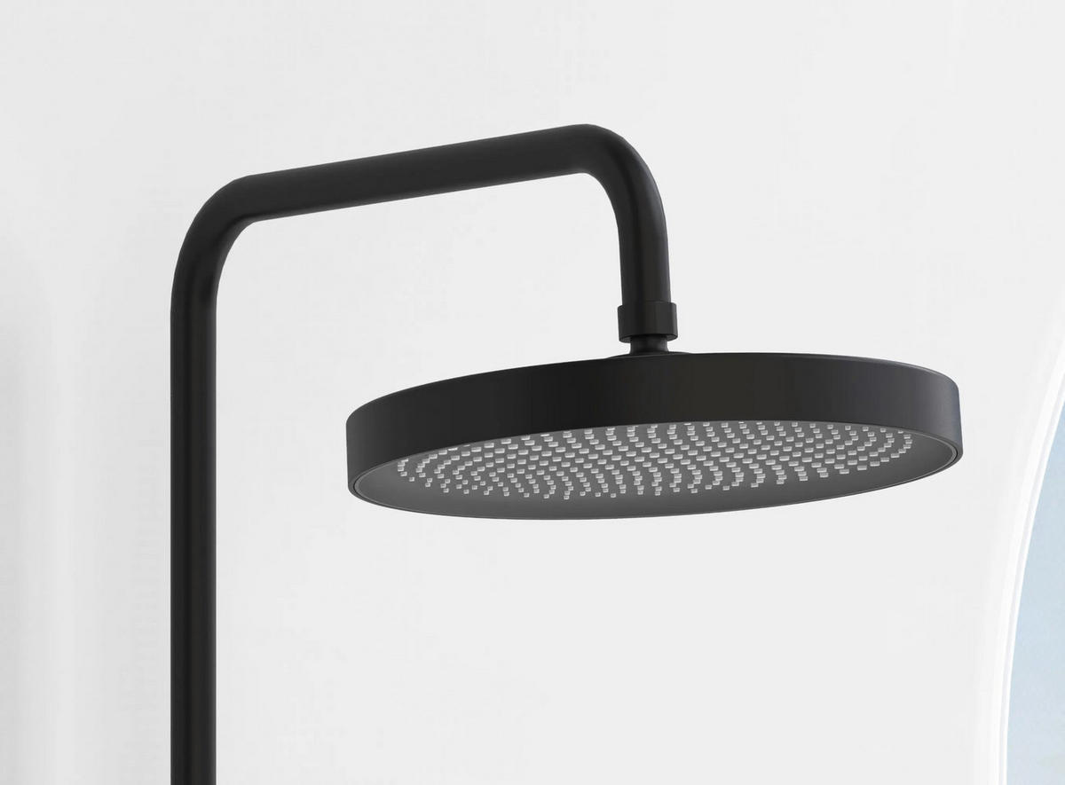 DUSCHGARNITUR Rea Farel Black - Schwarz, Metall (15.5/128/40cm) - REA