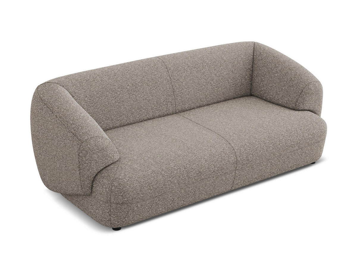 3-SITZER SOFA Strukturstoff Stoff Beige - Greige/Beige, Kunststoff/Textil (212/81/98cm) - Makamii
