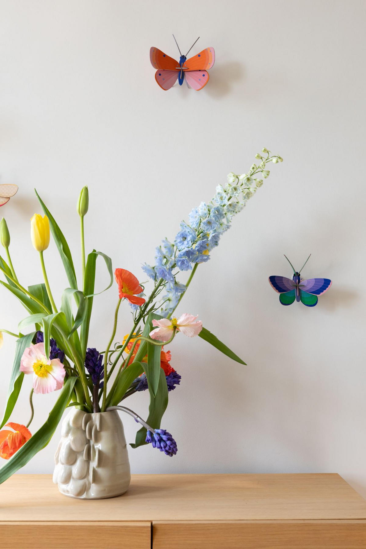 WANDSKULPTUR Bunt 7/13 cm - Multicolor, Wellpappe (7/13/16cm) - KUNSTLOFT