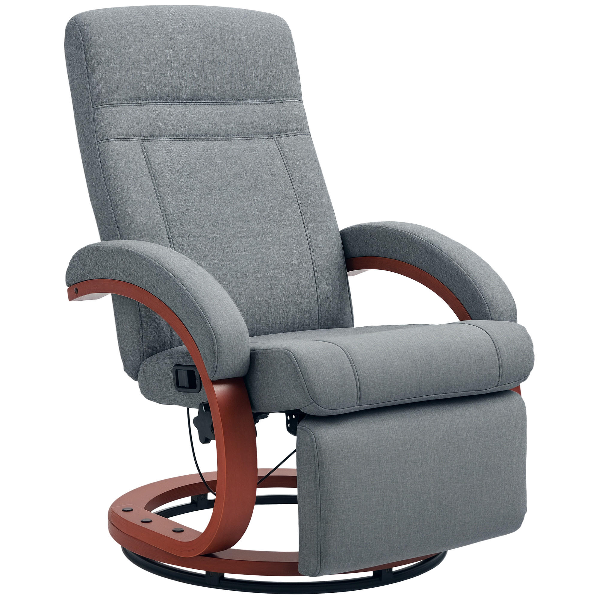 RELAXSESSEL DE-06445 135° neigbar, Leinenoptik Grau - Grau, Textil/Metall (68/100/86cm) - ComfortXL