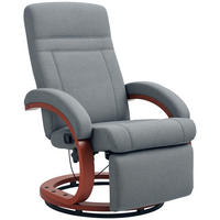 RELAXSESSEL DE-06445 135° neigbar, Leinenoptik Grau - Grau, Textil/Metall (68/100/86cm) - ComfortXL