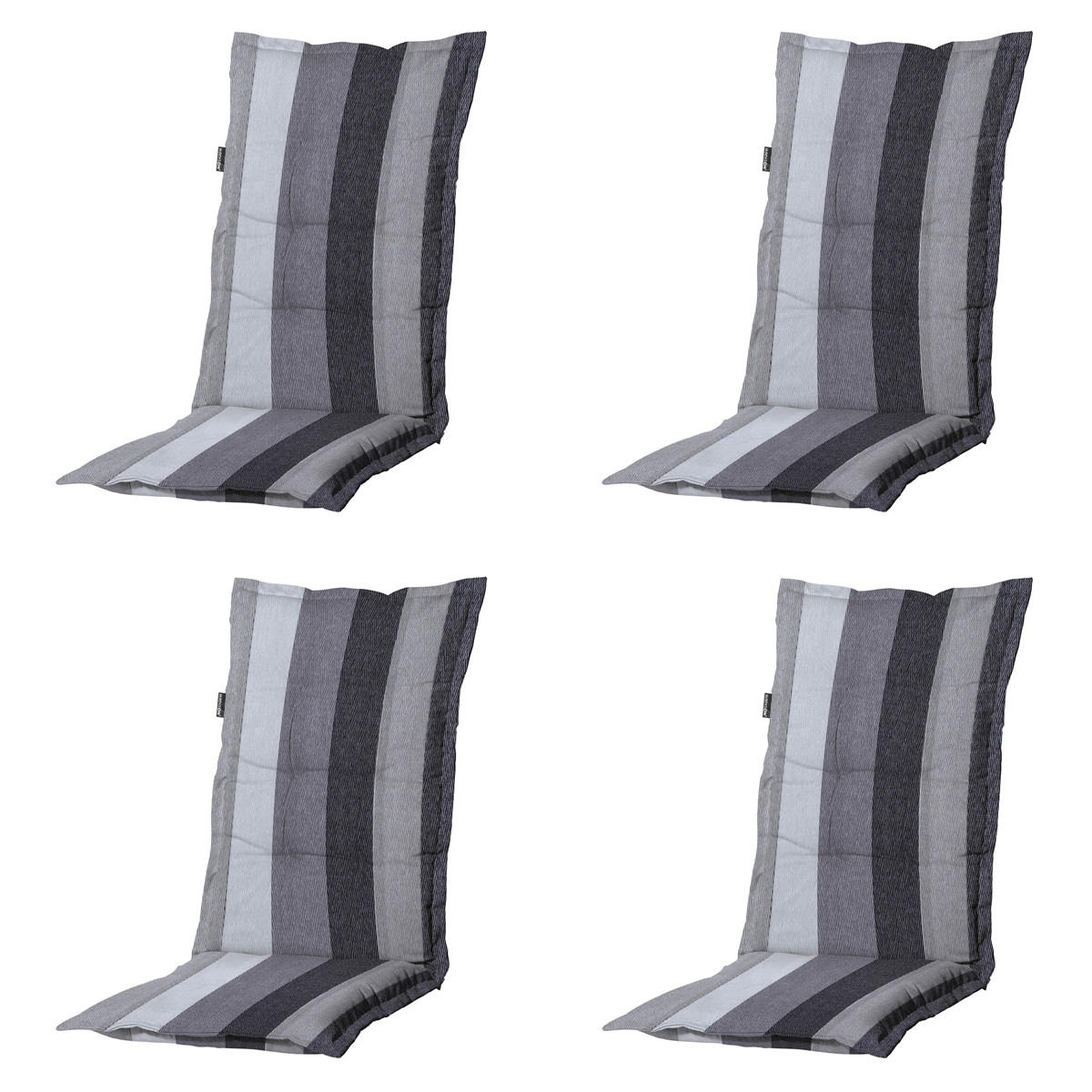 GARTENSTUHLKISSEN Victoria 123/50 cm 4er-Set - Grau, Textil (50/7/123cm) - Madison