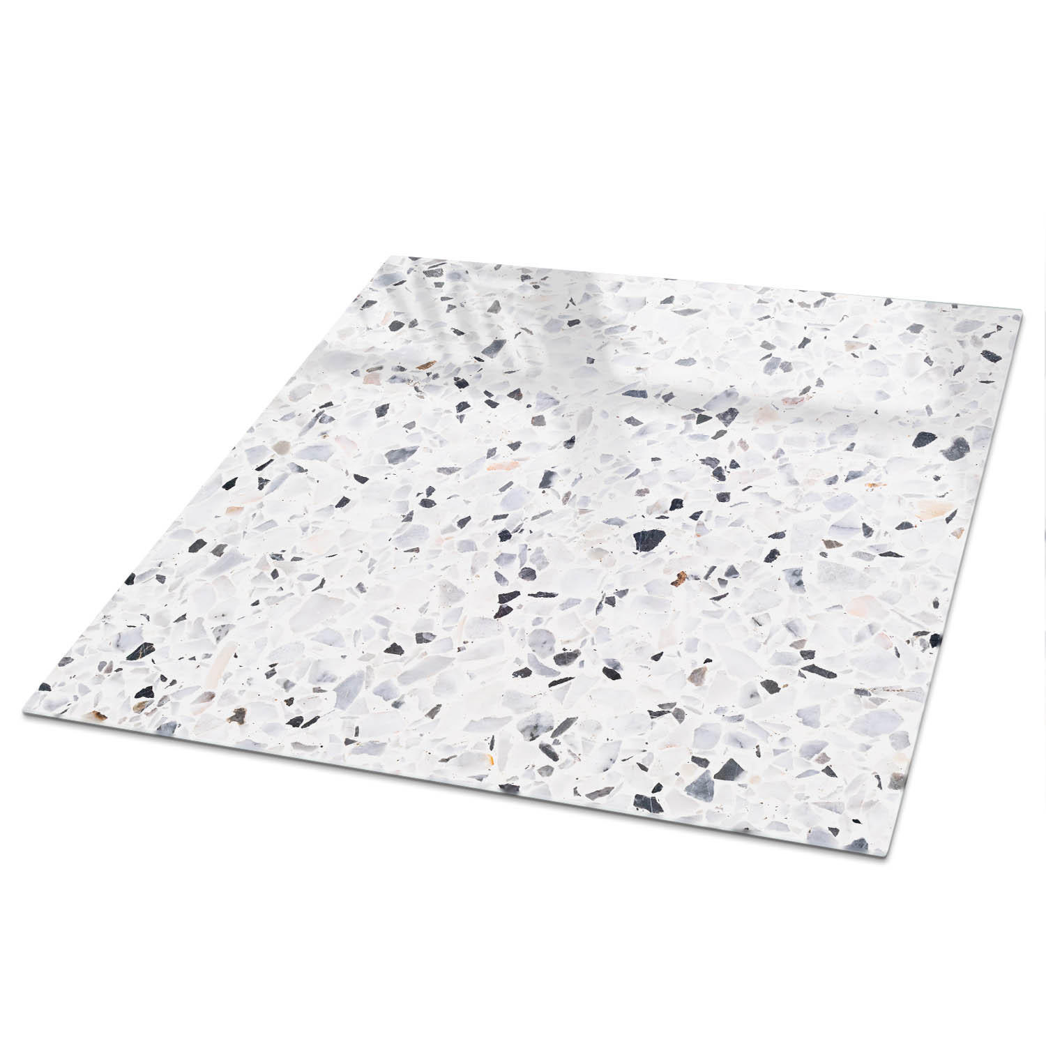 TISCHPLATTE 50x50 cm – Cremefarbenes Mosaik - Gelb, Glas (0.4/50/50cm) - Wallfluent