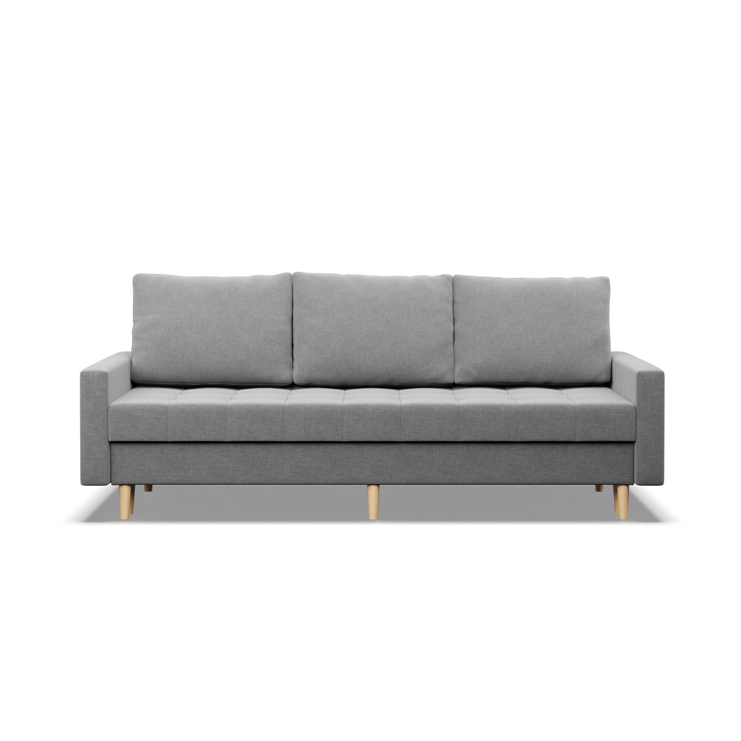 SOFA 3-SITZER MIT SCHLAFFUNKTION ELMA, Grau - Grau, Textil (212/92/92cm)