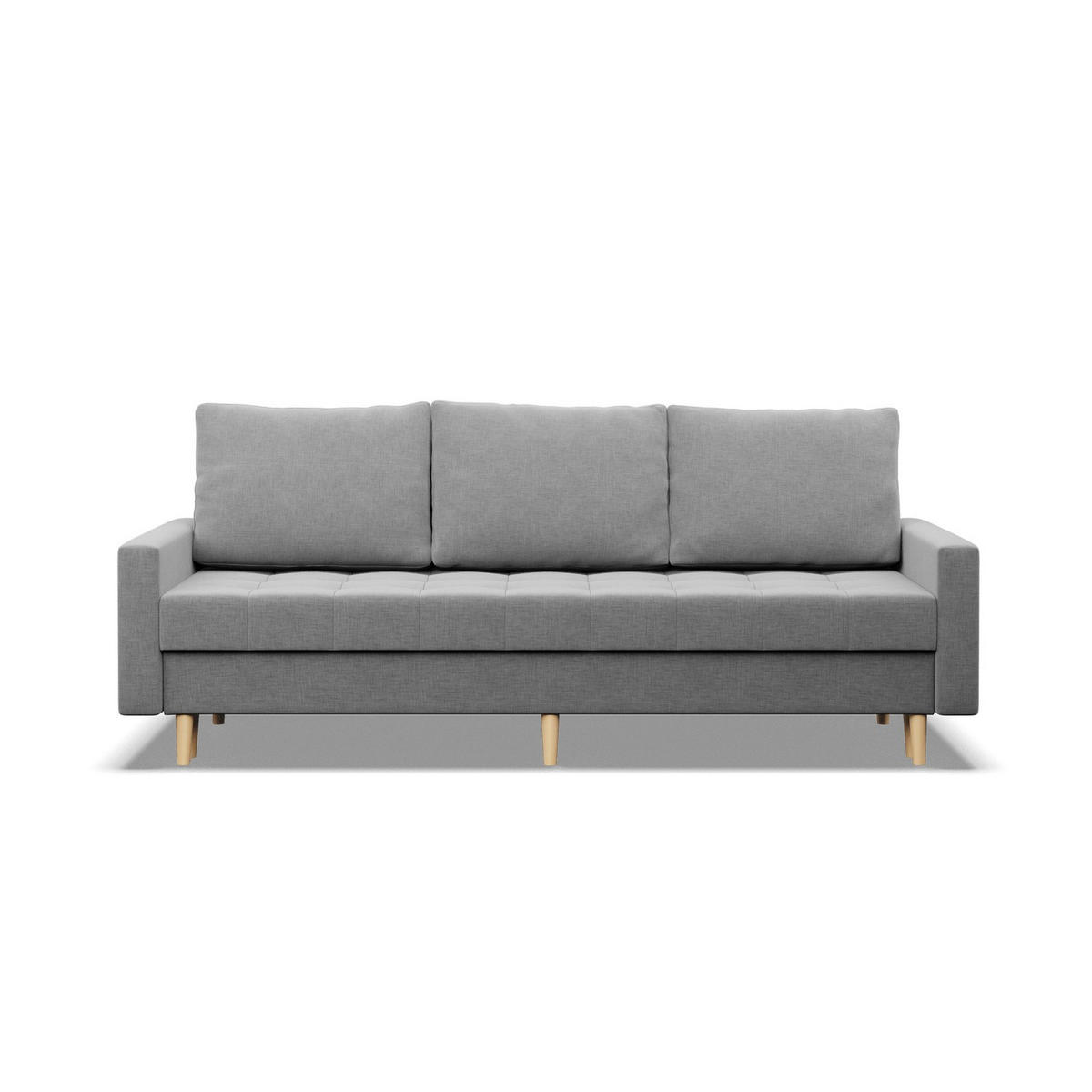 SOFA 3-SITZER MIT SCHLAFFUNKTION ELMA, Grau - Grau, Textil (212/88/92cm)