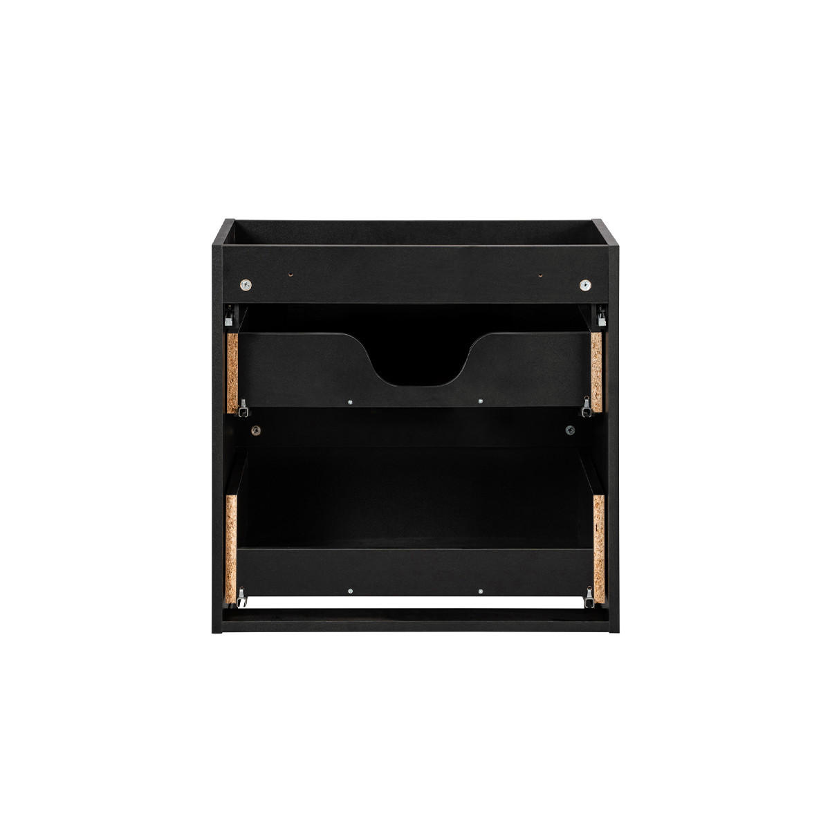 WASCHTISCHUNTERSCHRANK Riva Schwarz und Holz - Schwarz, Holzwerkstoff (40/59/80.4cm) - Petits-meubles