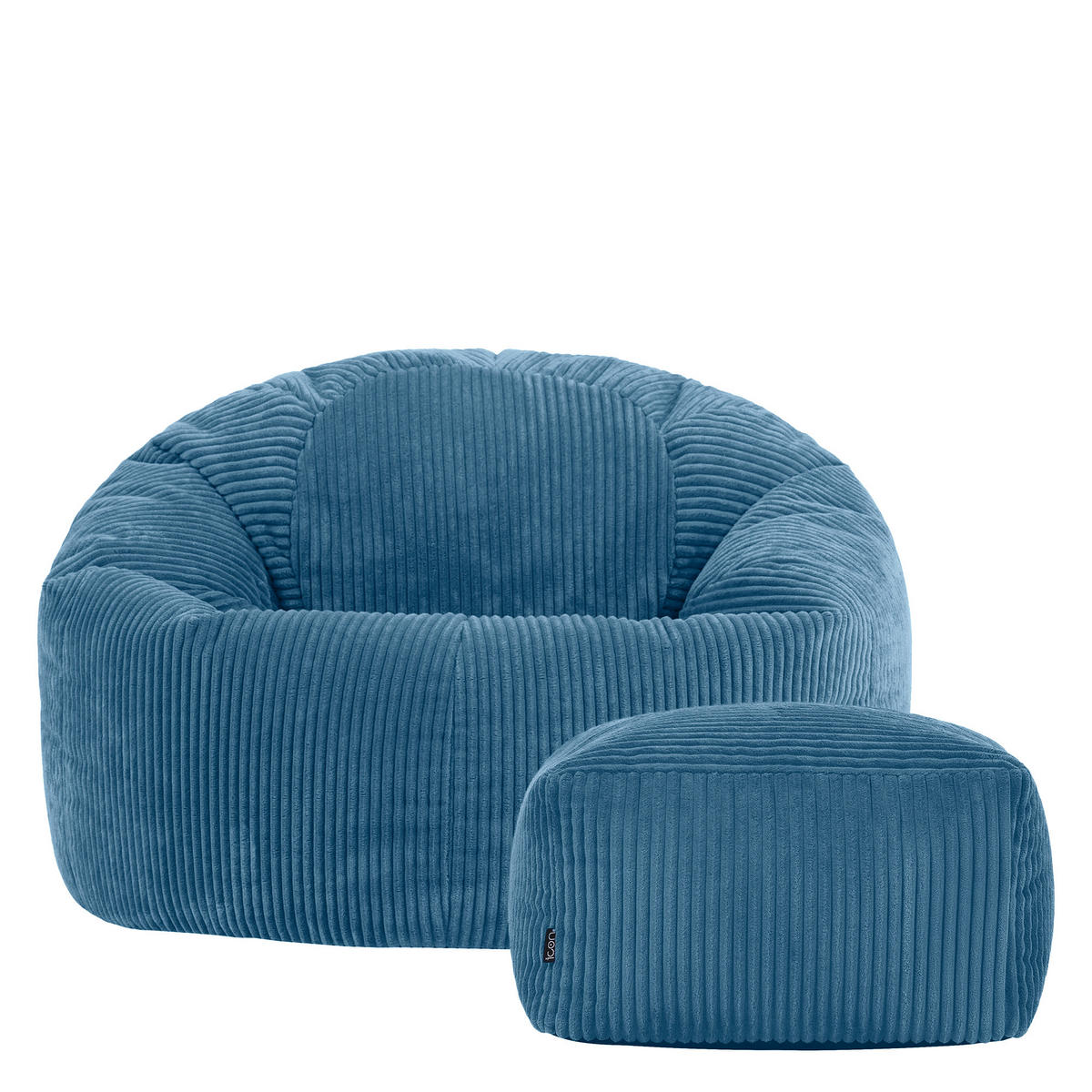 SITZSACK mit Hocker Kingston XXL - Blau, Textil (92/52/92cm) - icon