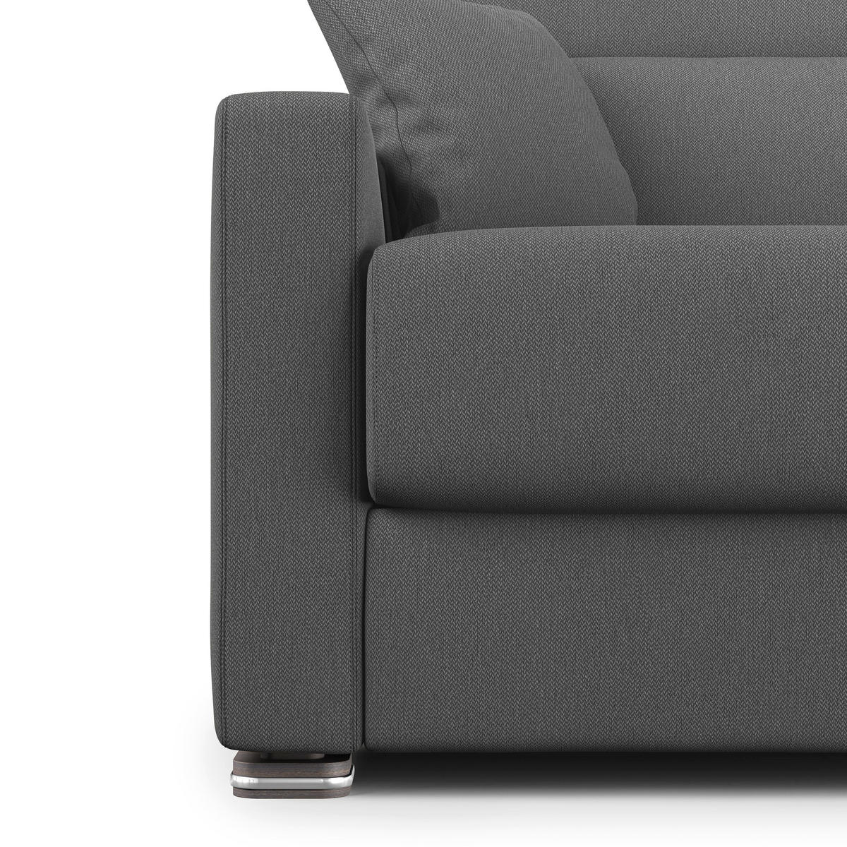 SCHLAFSOFA Amber - Anthrazit, Textil (191/100/98cm) - Divani.store