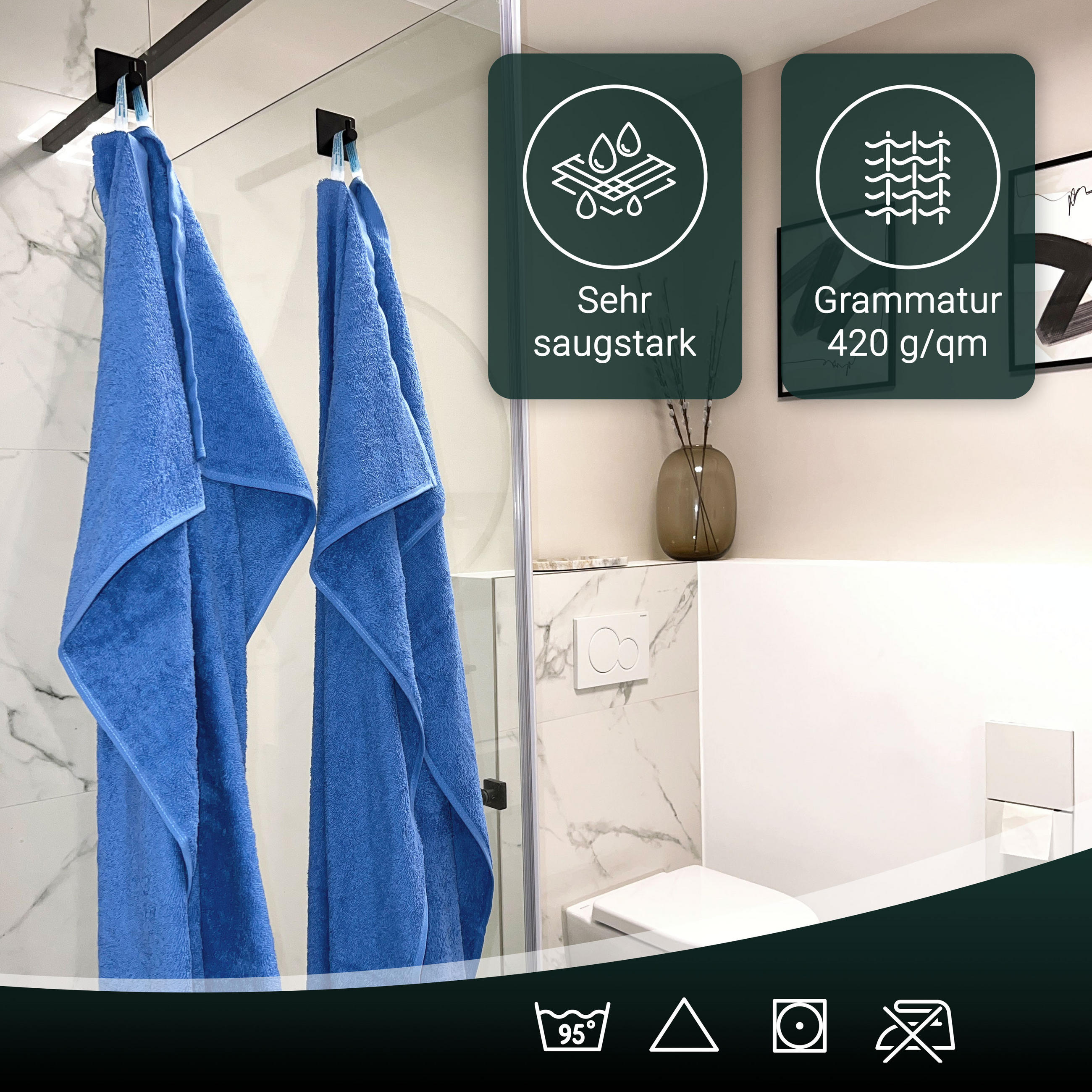 Thumbnail - Zollner Saunatuch,, Dunkelblau, Textil, 70x200 cm, Oeko-Tex® Standard 100, Freizeit, Wellness, Saunatücher