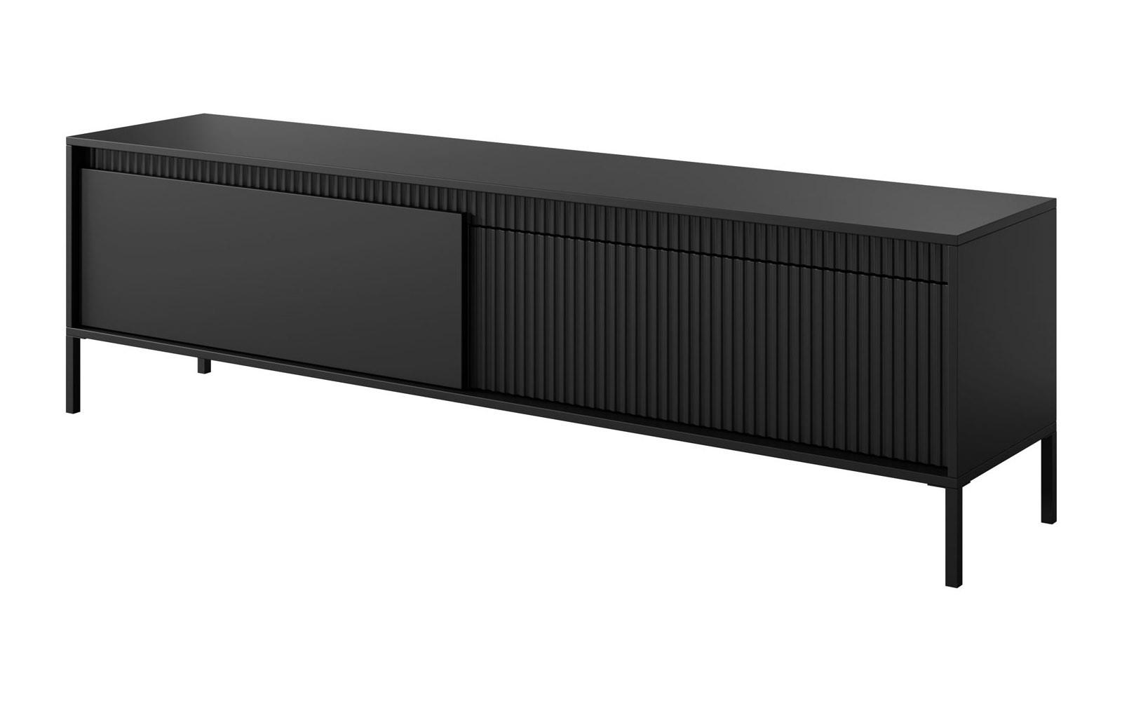 Feldmann-Wohnen Lowboard Schwarz 188x54x40 cm