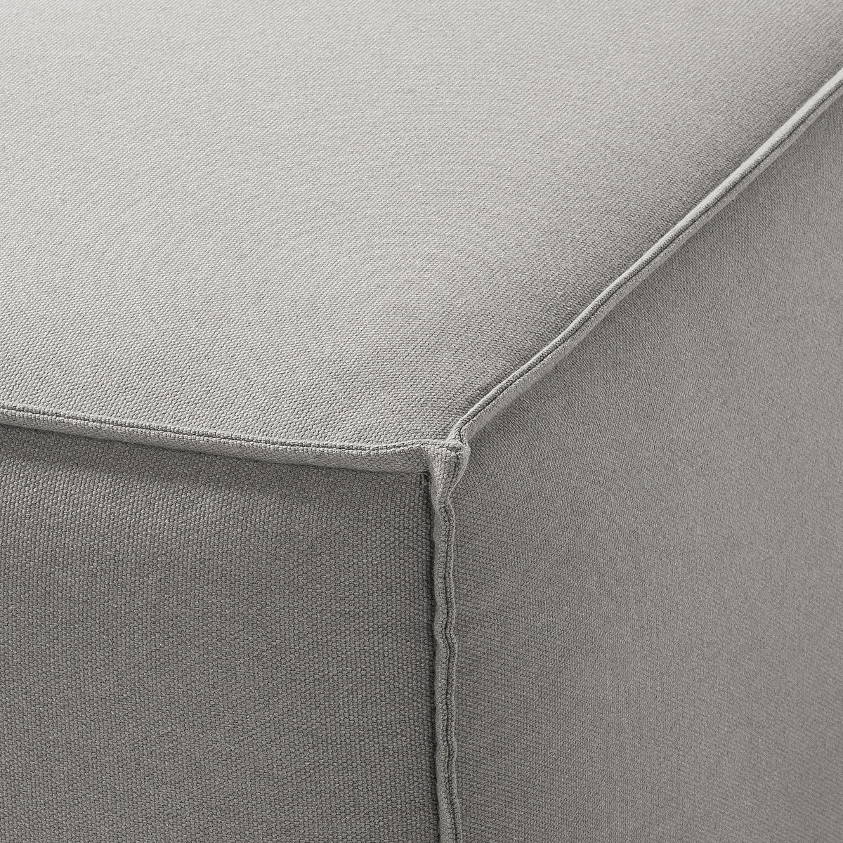 POLSTERHOCKER rechteckig - Graubraun/Schwarz, Kunststoff/Textil (97/40/79cm) - home24