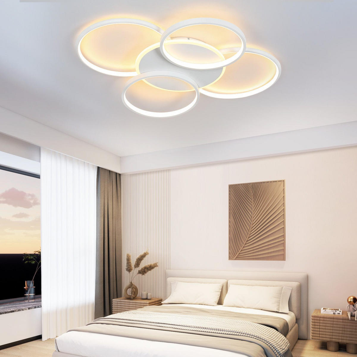 LED-DECKENLEUCHTE Rabenwacht 55.5/6/67 cm - Weiß, Kunststoff (67/55.5/6cm) - ZMH
