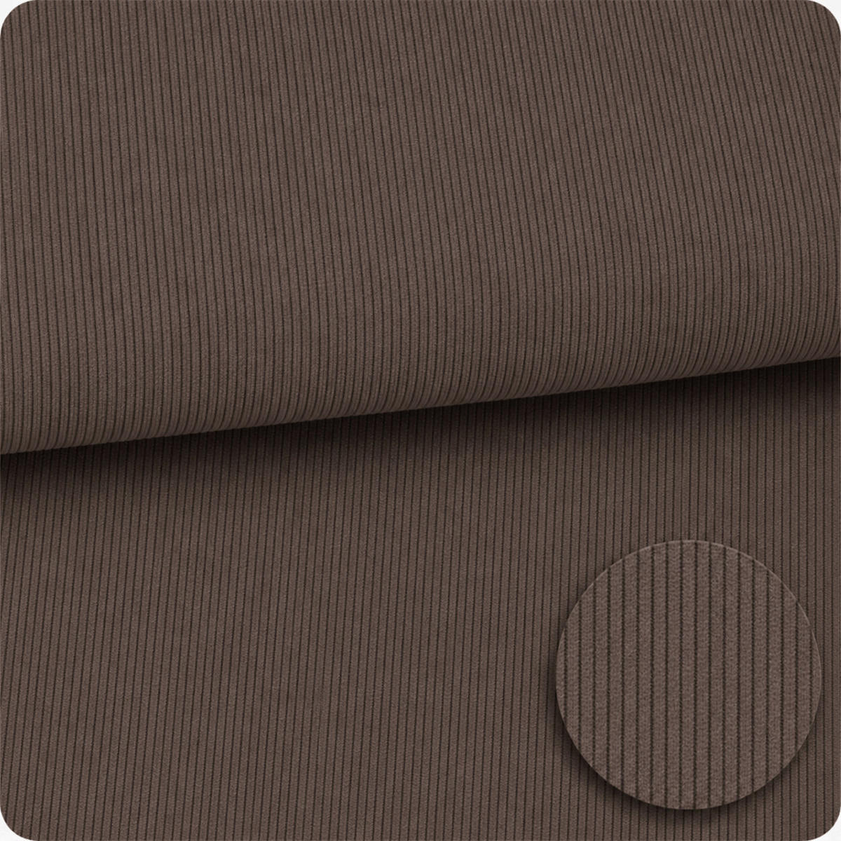 KINDERSOFA mit Schlaffunktion Cordsamt Taupe - Taupe, Textil (160/24/80cm) - AngeLove