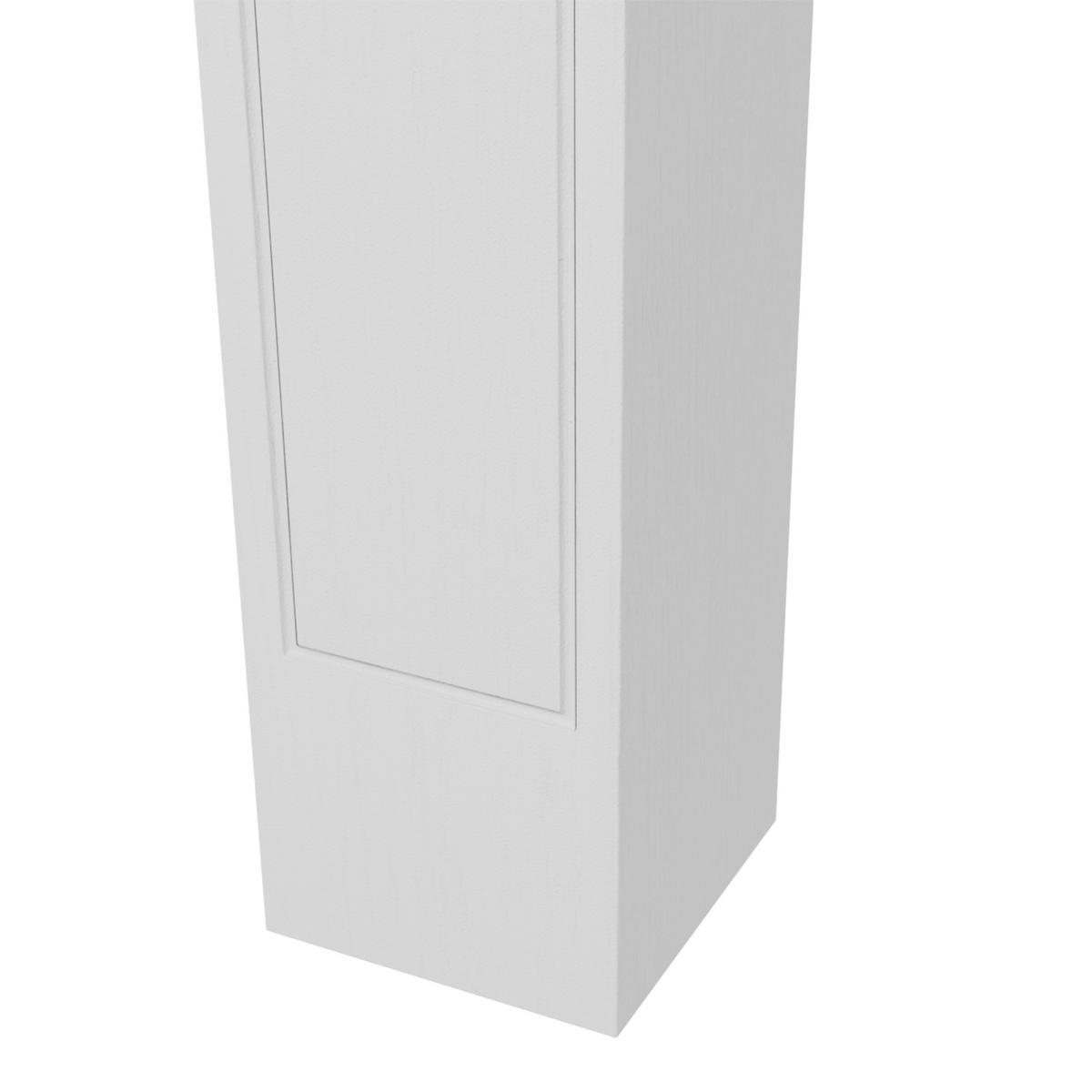 KAMINMANTEL DE-17034 Dekorativer Rahmen für Elektrokamin Weiß - Weiß, Holzwerkstoff (101/100/19cm) - ComfortXL