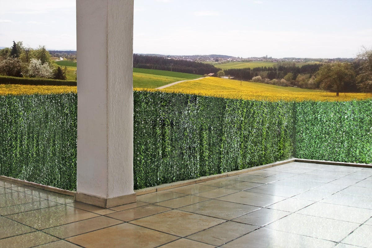 BALKONSICHTSCHUTZ 150x300x1cm Zaun Tanne hell - Grün, Kunststoff (300/150cm) - PROREGAL