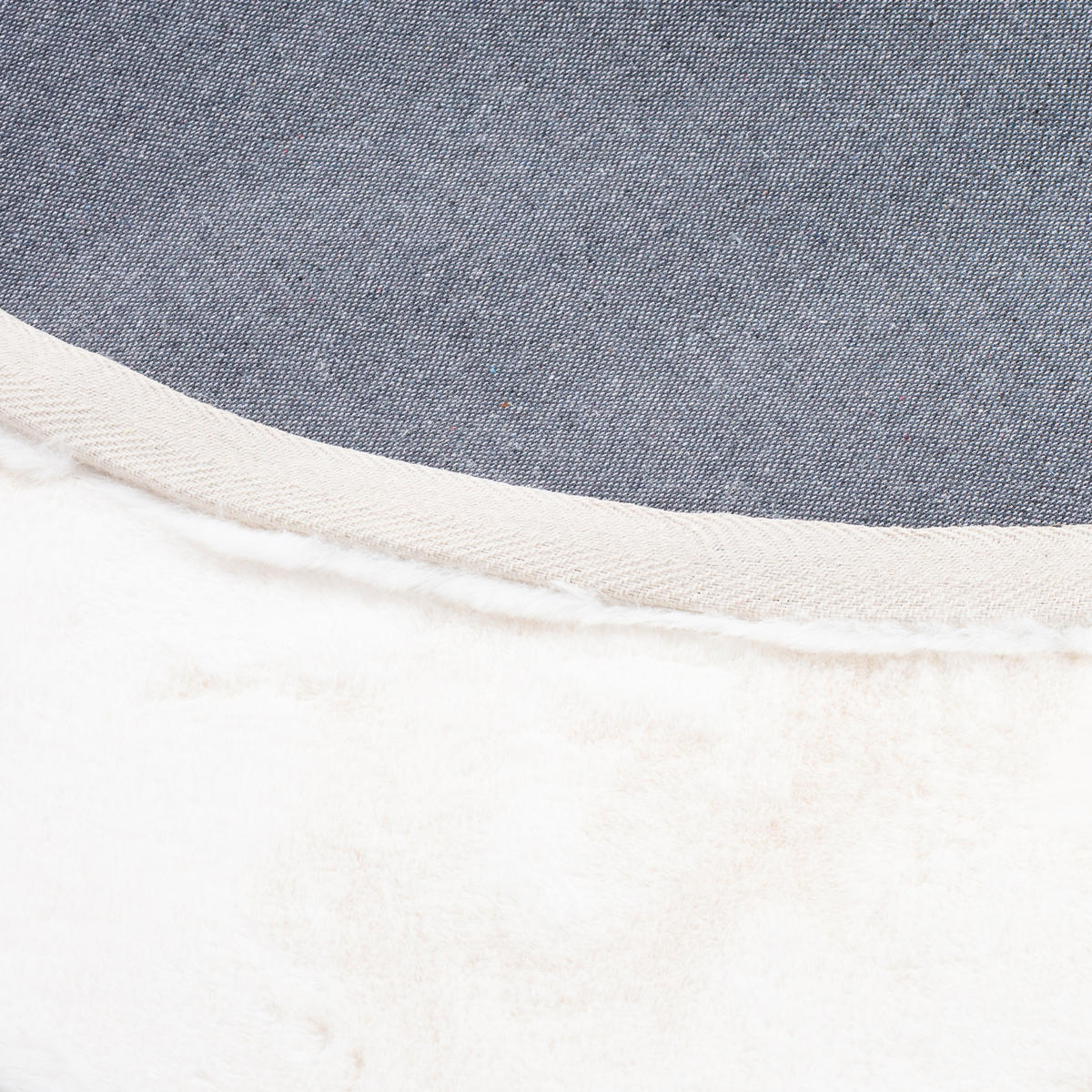 FELLTEPPICH LUXUS SUPER SOFT PLUSH RUND - Weiß, Textil (120/120cm) - Pergamon