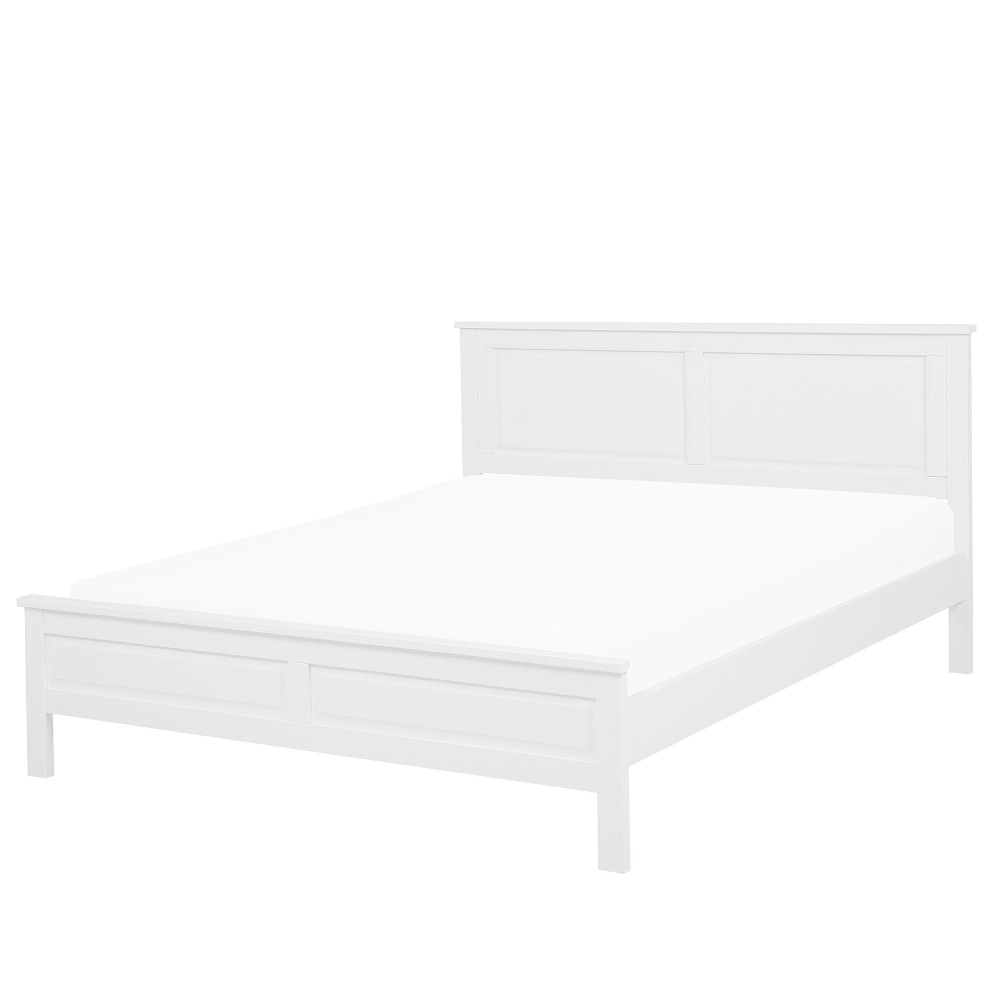 HOLZBETT 140/200cm Weiß Olivet - Weiß, Holz (140/200cm) - Beliani