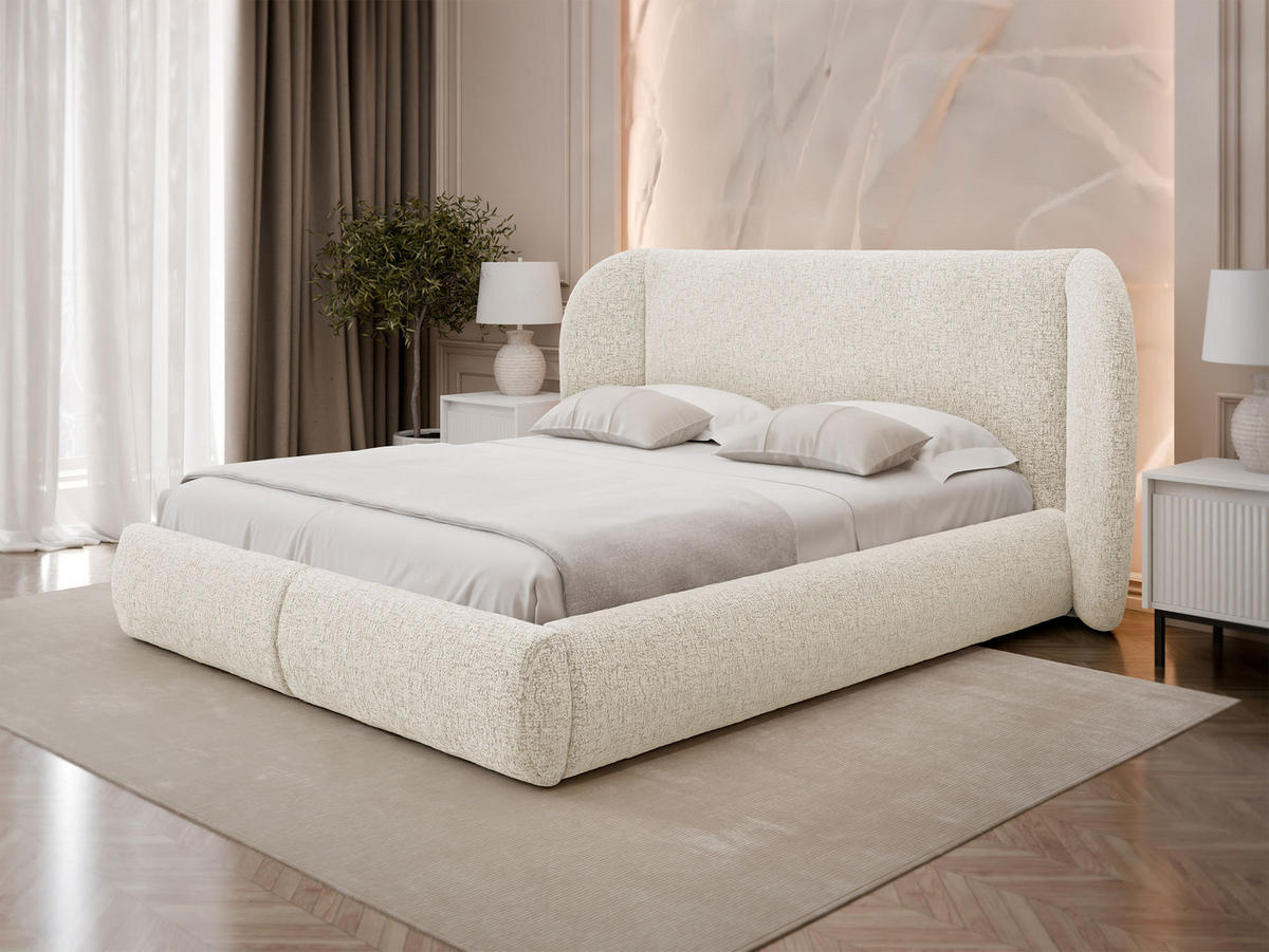 POLSTERBETT Jamika - Creme, Holz/Textil (140/200cm) - MIRJAN24