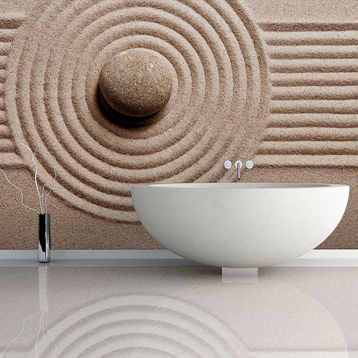 VLIESTAPETE 200/154 cm - Beige, Textil (200/1cm) - KUNSTLOFT