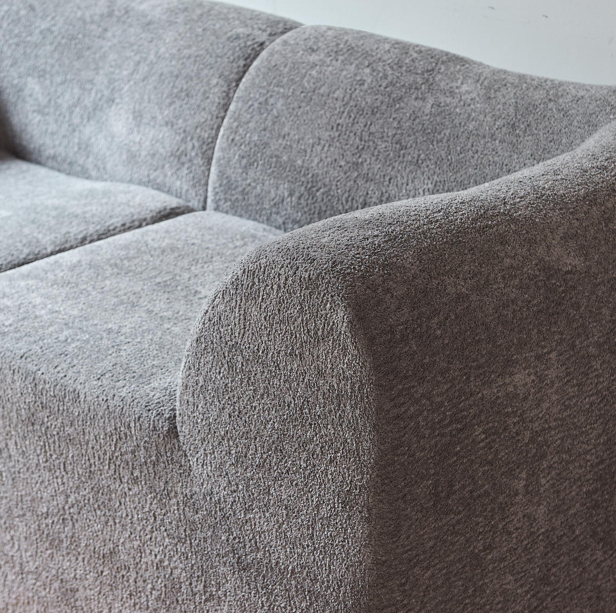 SOFA 2-Sitzer kompakt 193 x 87 x 67 cm Samt Grau - Grau, Holzwerkstoff (194.1/67/87cm) - Meubliv