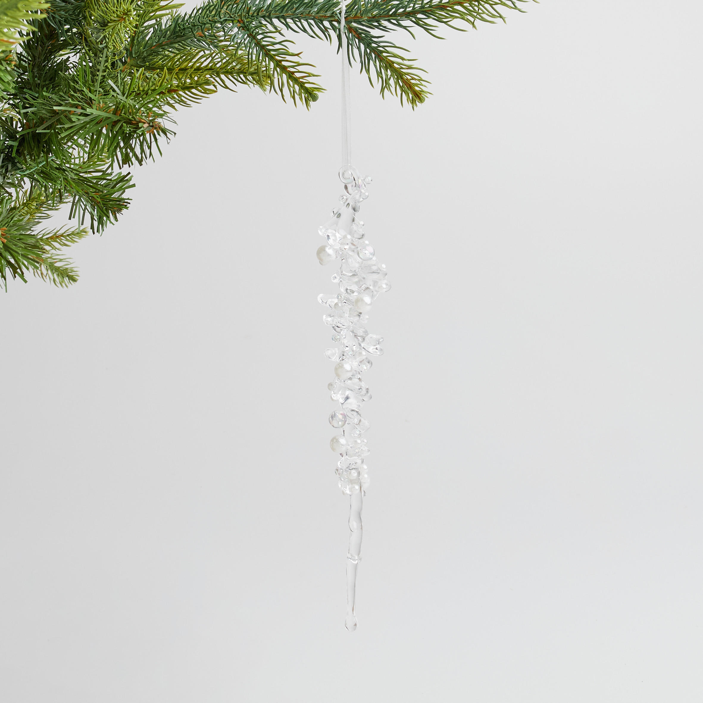 WEIHNACHTSDEKO Hängend DUSE, 26 x 4 cm, Transparent, Christbaumschmuck, Weihnachtsbaumdekoration, Christmas, Xmas - Transparent, Kunststoff (3.5/26/4.5cm) - home&you
