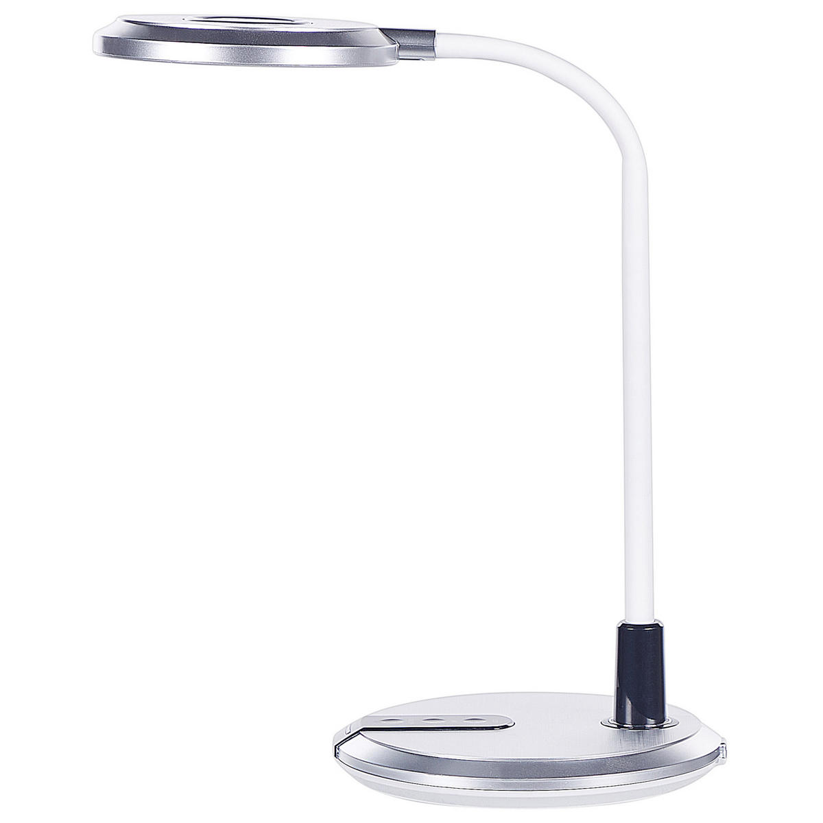 SCHREIBTISCHLAMPE Columba 19/19/43 cm - Silberfarben, Kunststoff (19/19/43cm) - Beliani