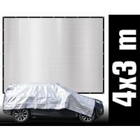 ALUMINIUM-SCHATTENNETZ 3/4 m, Silberfarben - Silberfarben, Metall (400/300cm) - Amanka
