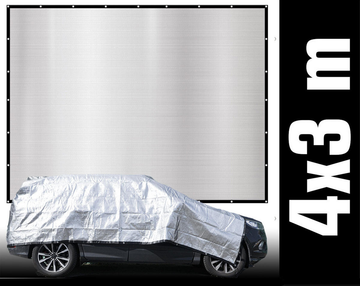 ALUMINIUM-SCHATTENNETZ 3/4 m, Silberfarben - Silberfarben, Metall (400/300cm) - Amanka