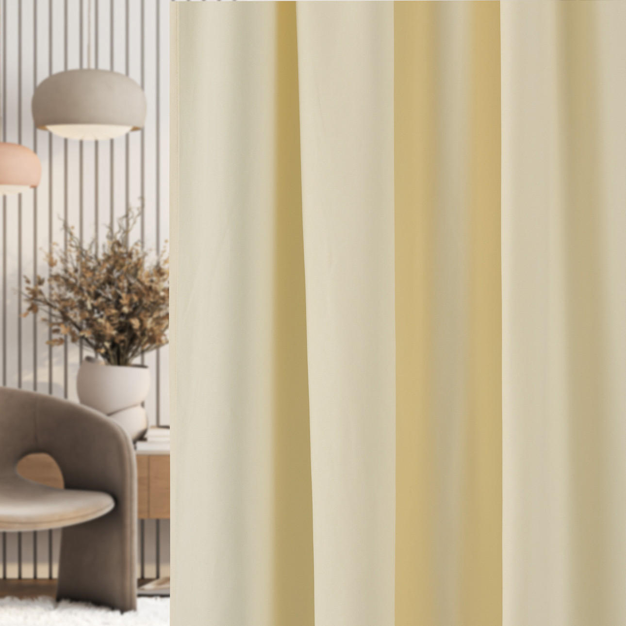 FERTIGVORHANG mit Schlaufenband creme 140 x 280 cm - Creme, Textil (140/280/1cm) - Dekoria