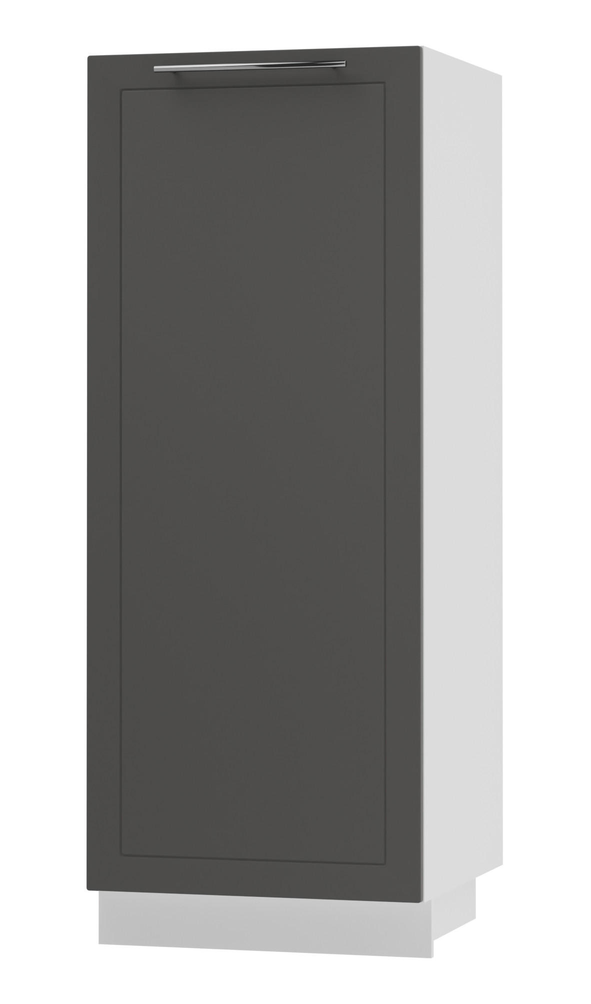 Feldmann-Wohnen Geschirrschrank Graphit, Weiß 60x154x59 cm