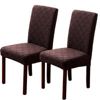 STUHLHUSSE Stretch Stuhlbezug 2 Stück - Dunkelbraun, Textil (18/25cm) - OBOSOE