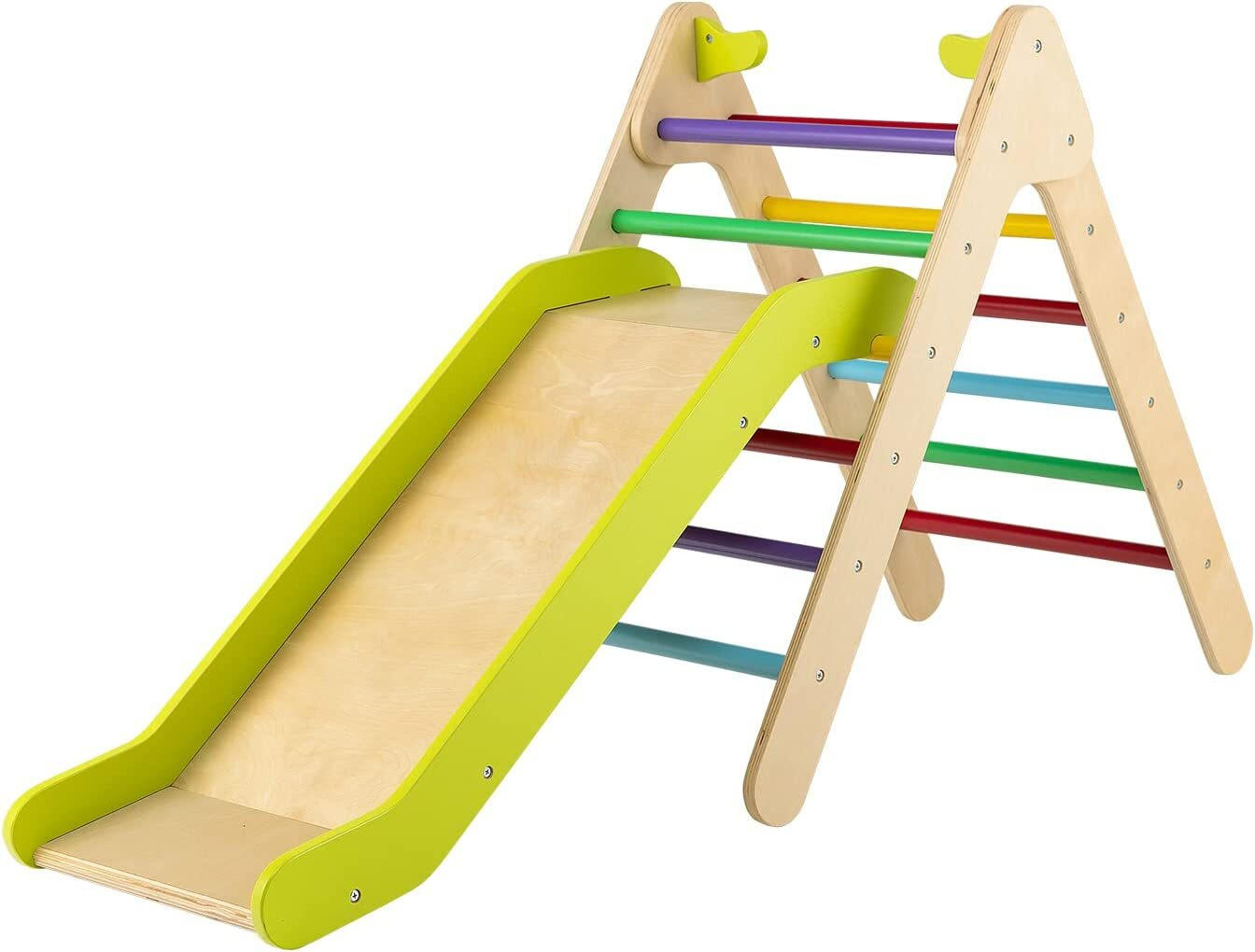 KLETTERGERÜST Kletterdreieck Multicolor - Multicolor, Holz (87/74/48cm) - COSTWAY