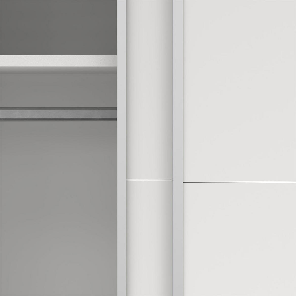 SCHIEBETÜRENSCHRANK, Bergamo, Weiß, Holzwerkstoff, 179 x 67 x 221 cm - Weiß, Holzwerkstoff (179/221/67cm) - ebuy24