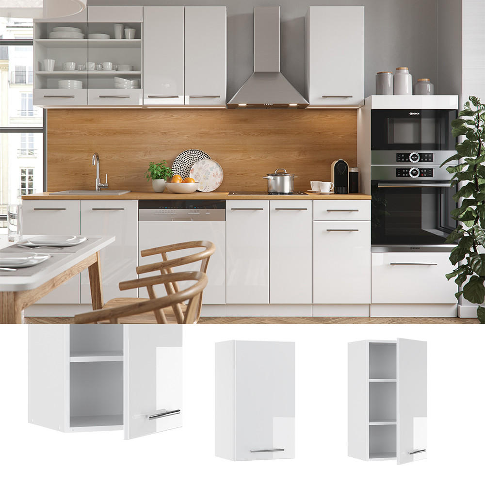 HÄNGESCHRANK Fame-Line Weiß Hochglanz 40 cm - Weiß Hochglanz/Weiß, Holzwerkstoff (40/72/34.1cm) - Vicco