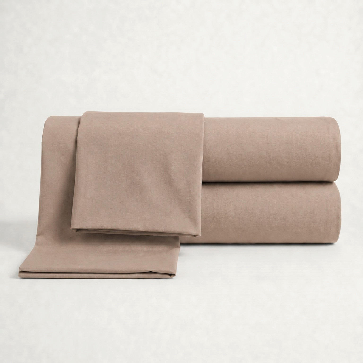 200 TC perkál bavlnená posteľná súprava pre manželskú posteľ Mocha - mokka, textil (180/200cm) - The White Stone