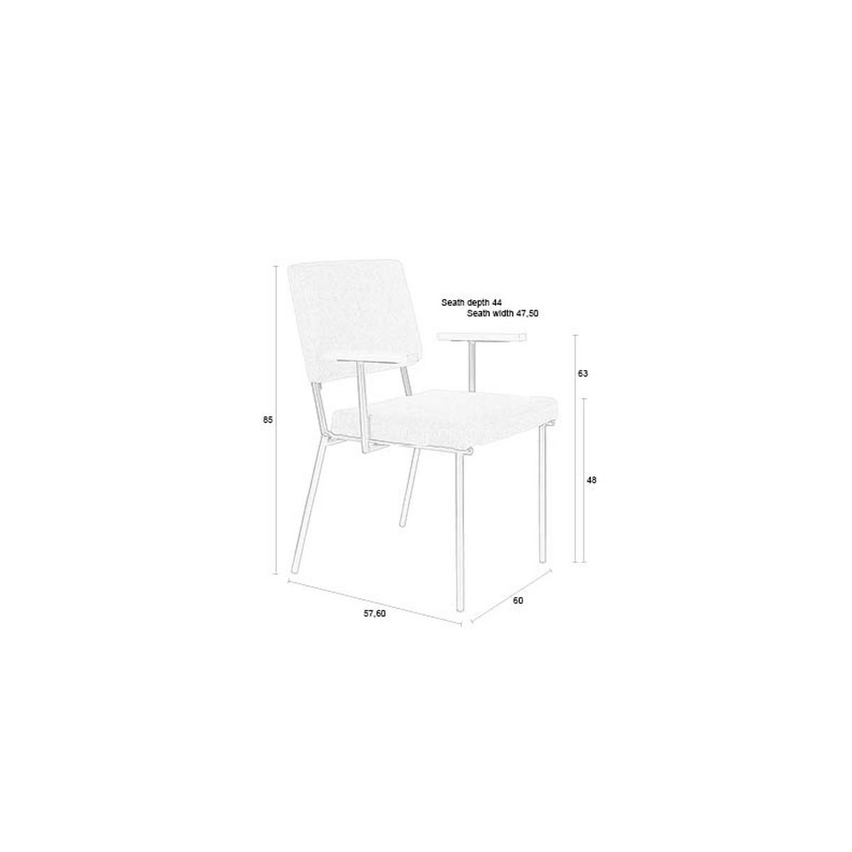 ESSZIMMERSTUHL Fellow Creme/ Weiß - 2 er Set - Creme/Grau, Kunststoff (57.5/85/60cm) - Zuiver