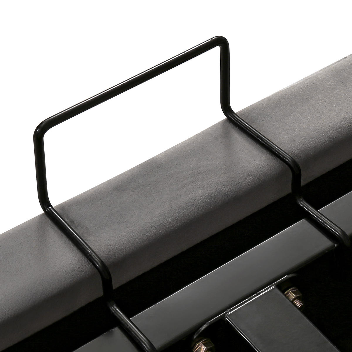 POLSTERBETT Ohrform Kissenkopfteil Hydraulisch 180x200 Grau - Grau, Textil - FLIEKS