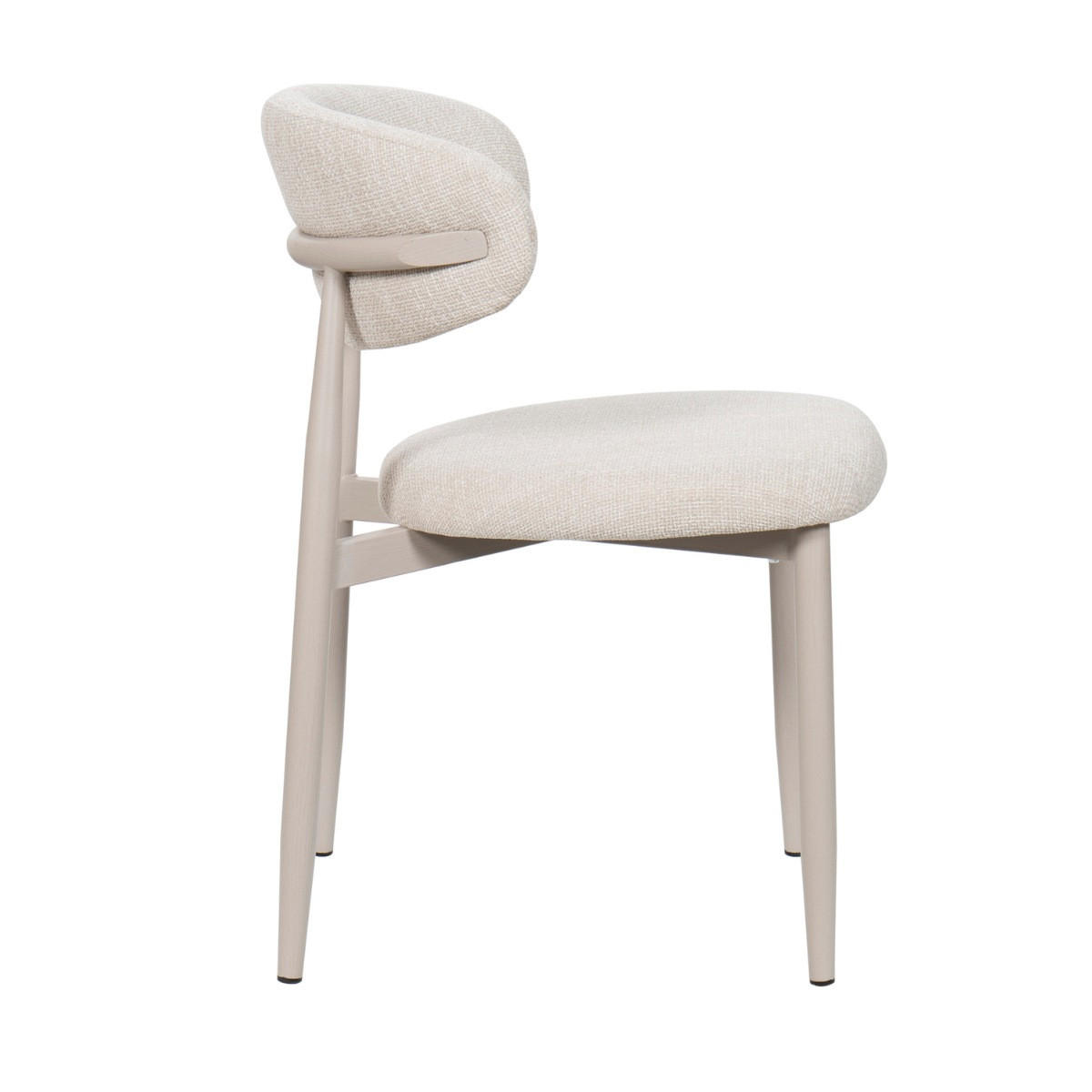 ESSZIMMERSTUHL 2er Set aus Stoff, beige - Beige, Textil (52/77/56cm) - Giga Meubel