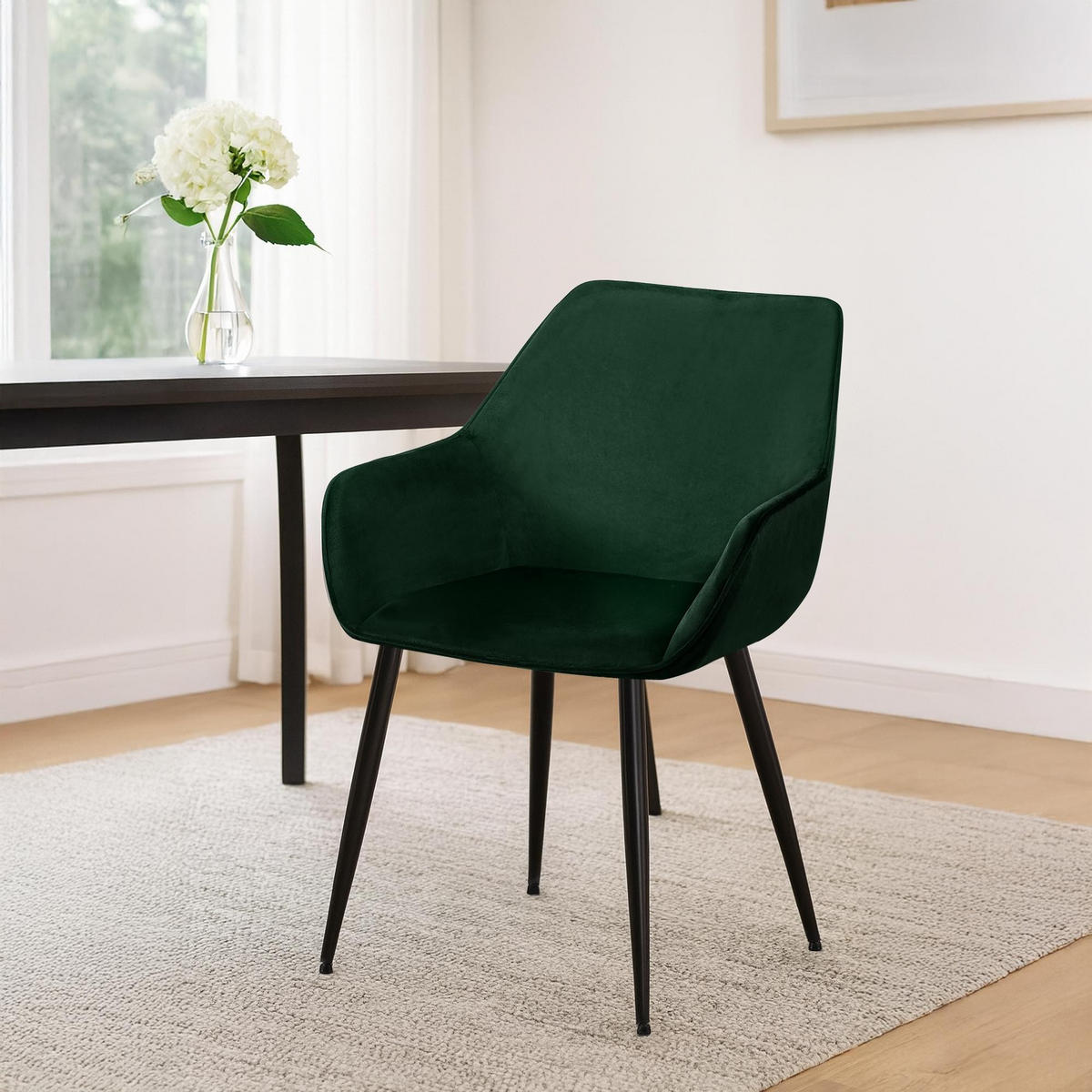ESSZIMMERSTUHL Luena 82x52x63 cm grün - Grün, Textil (52/82/63cm) - furnicato