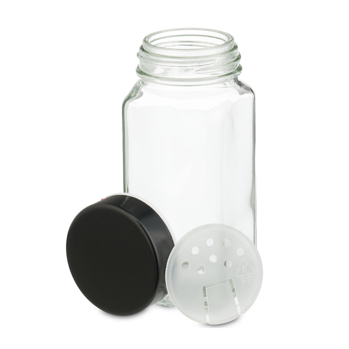 GEWÜRZREGAL - Schwarz, Glas/Papier (38.5/25.5/12.5cm) - Relaxdays