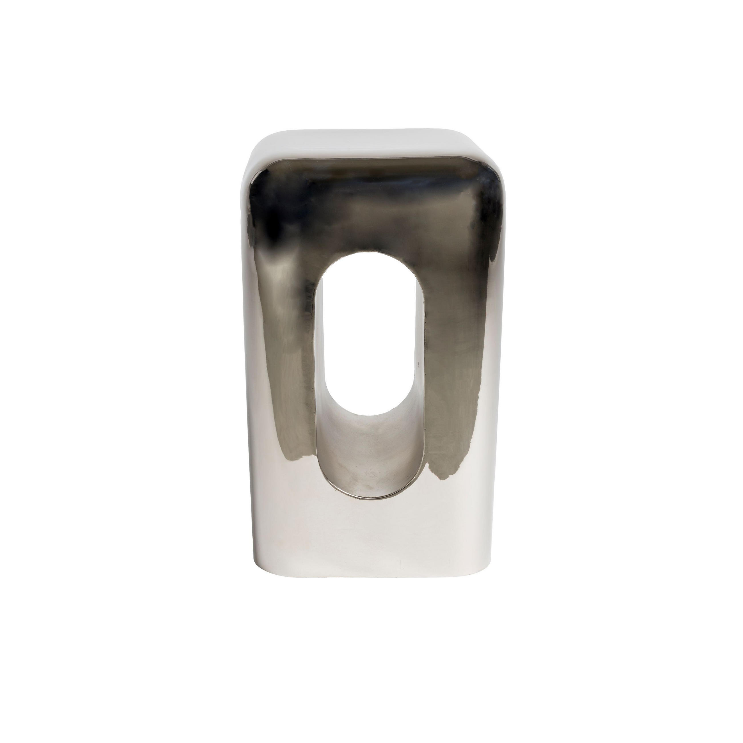 BEISTELLTISCH Creek Chrom - Silberfarben, Metall (29/29/48cm) - Zuiver