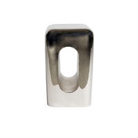 BEISTELLTISCH Creek Chrom - Silberfarben, Metall (29/29/48cm) - Zuiver