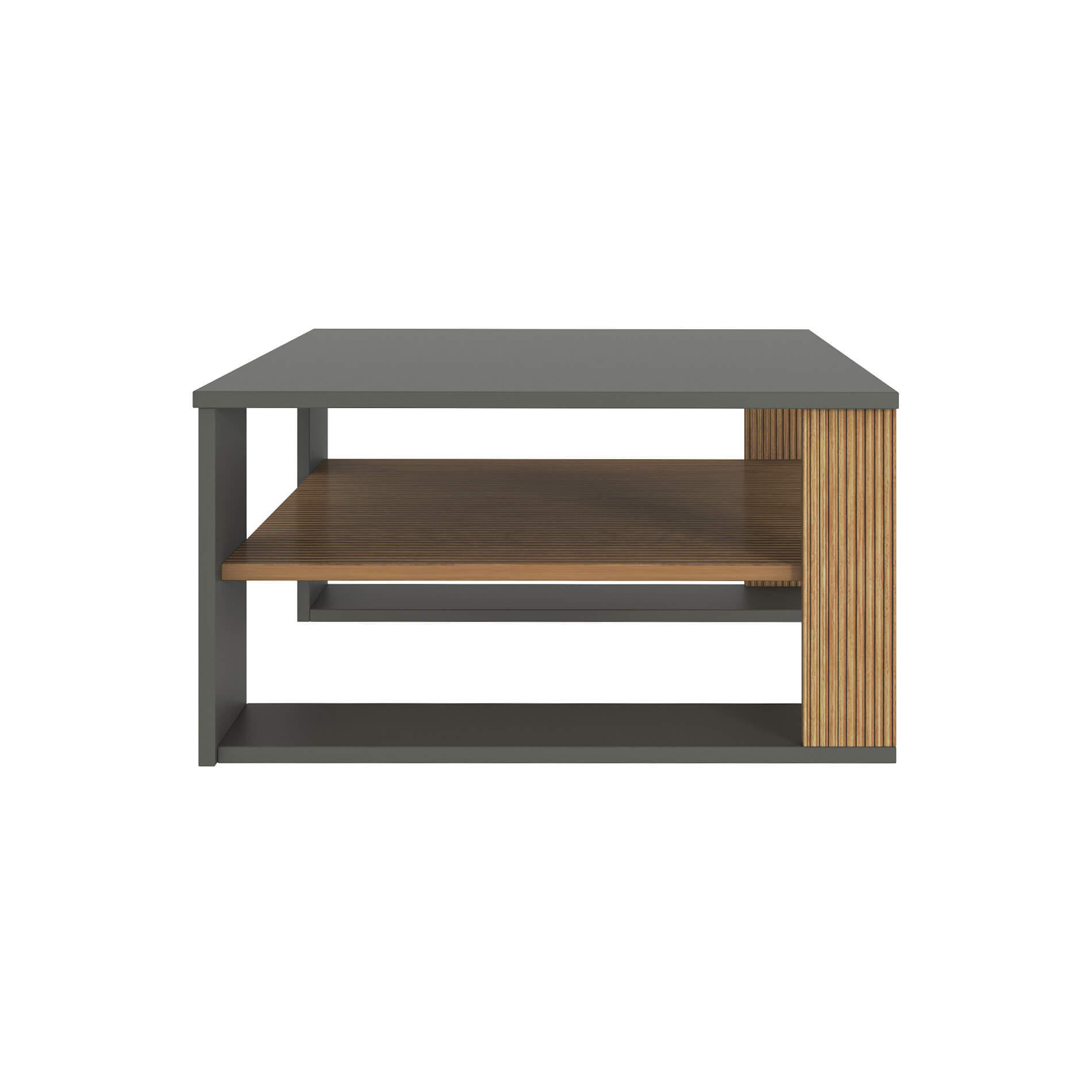 COUCHTISCH Dunkelgrau 75/75/40 cm - Grau, Holzwerkstoff (75/75/40cm) - Mobili Rebecca
