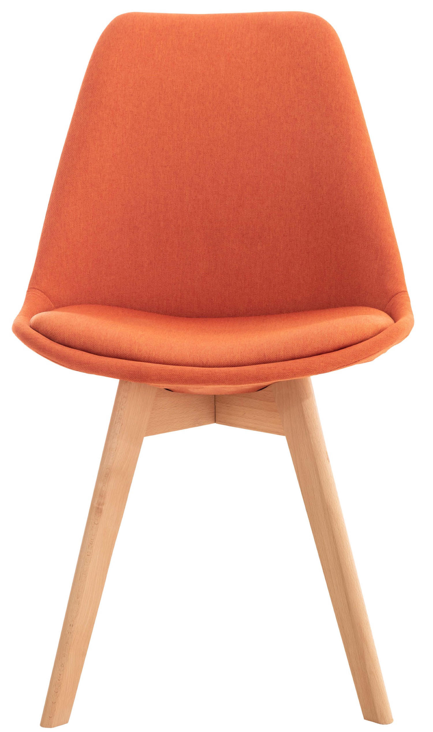 ESSZIMMERSTUHL Lines, Stoff orange - Orange/Naturfarben, Holz/Textil (49/83/50cm) - TPFLiving
